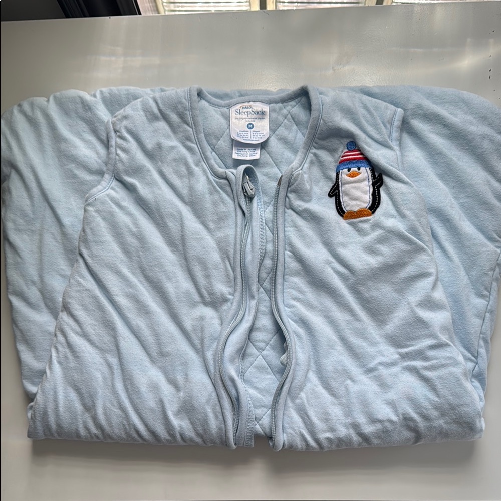 HALO Baby Sleep Sack with Penguin Embroidery - winter weight 6-12 months